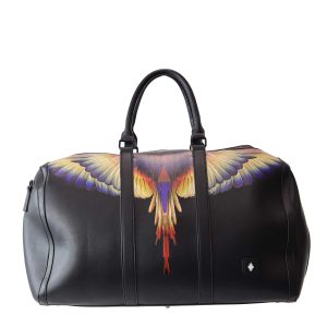 Borsone MARCELO BURLON COUNTY OF MILAN ecopelle wings nero