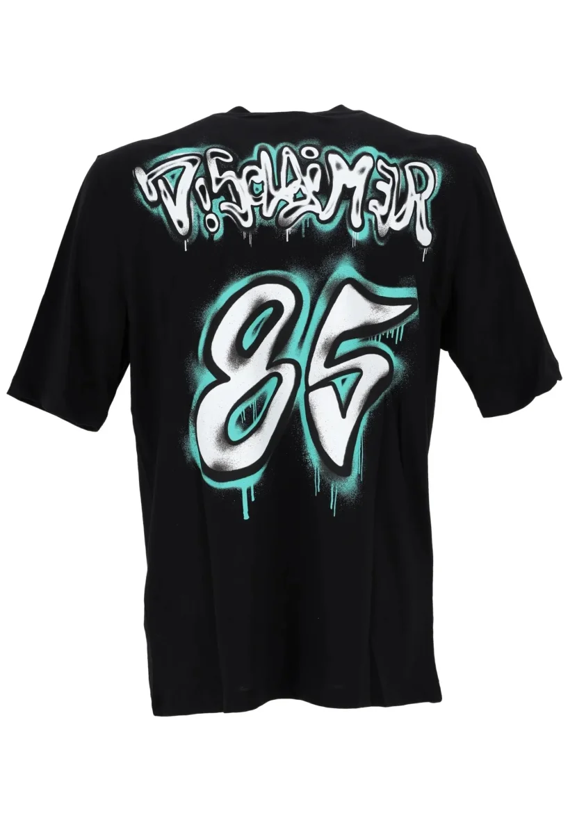 T-shirt DISCLAIMER modello NFL stampa nera